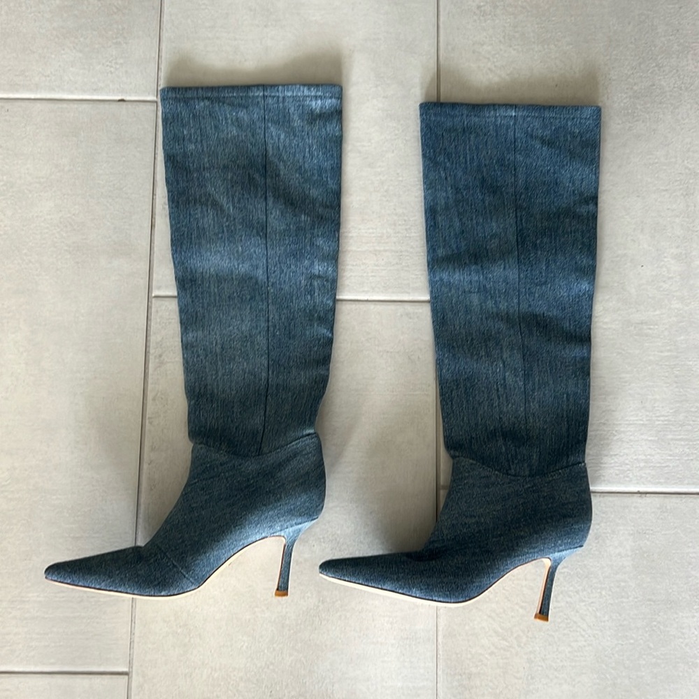 Raye Revolve Denim Boots
